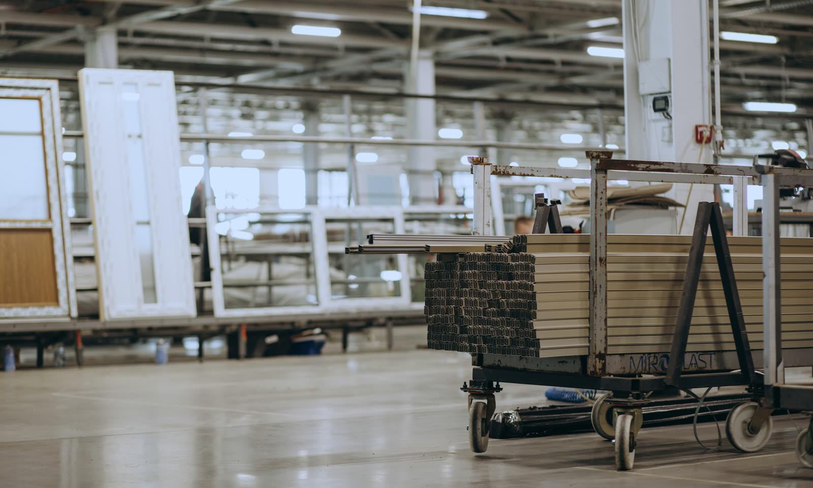 The factory floor where the order arrives ready to build